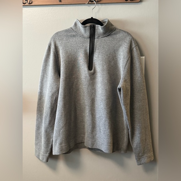 Banana Republic Gray Grey Quarter Zip Size Large - Picture 2 of 3
